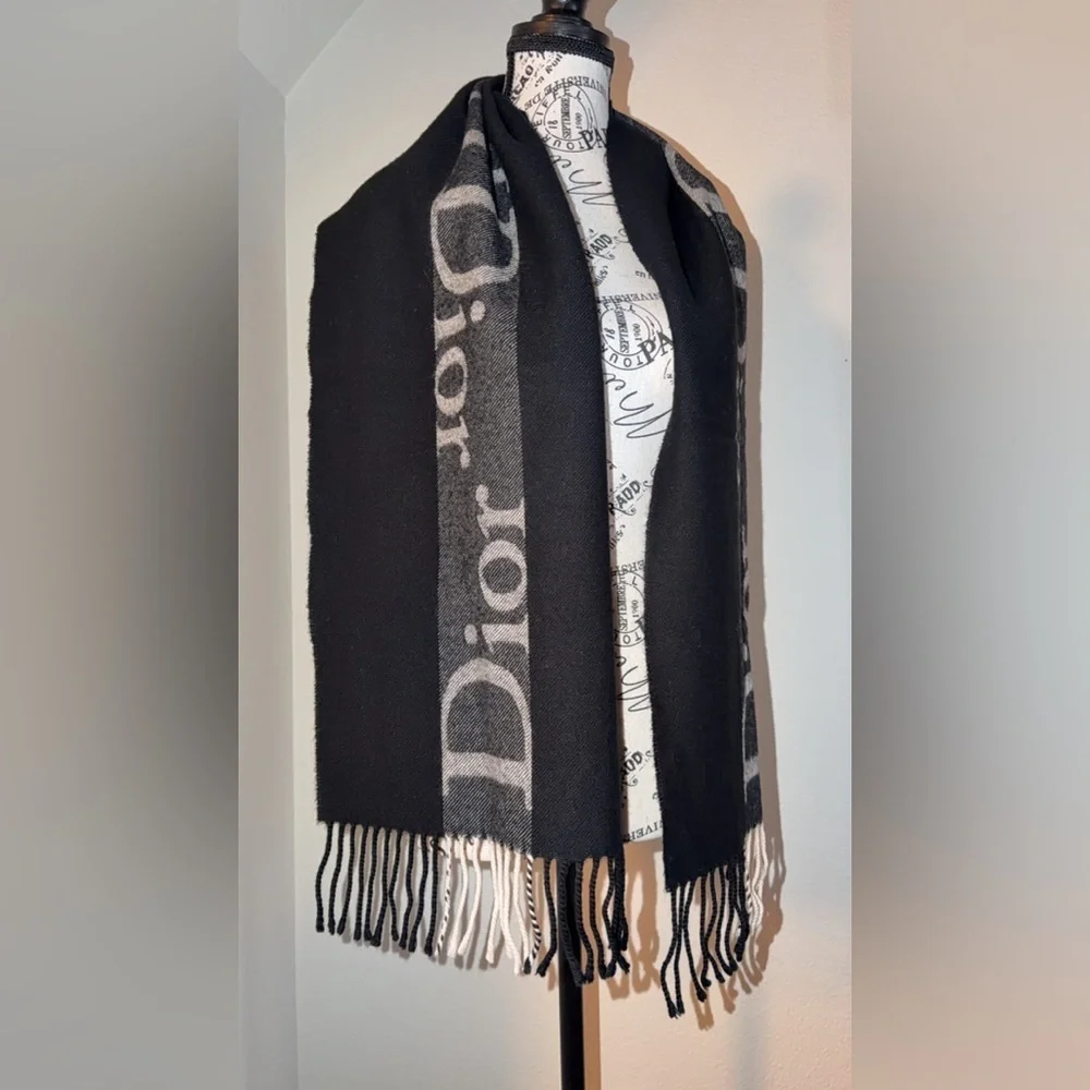 Authentic Christian Dior Stole Muffler Shawl Logo